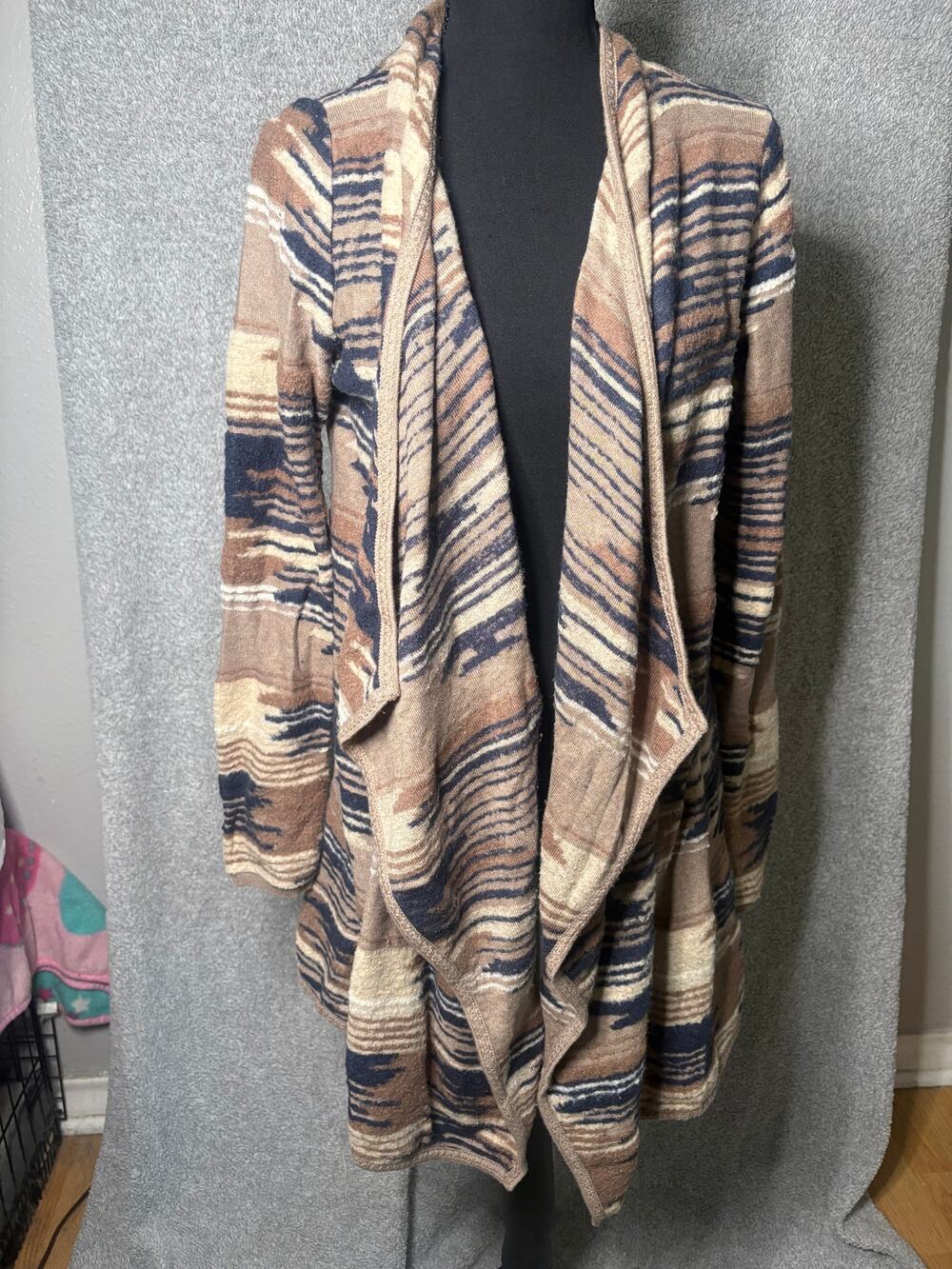 Lucky Brand Southwestern Draped Cardigan Sweater Small
